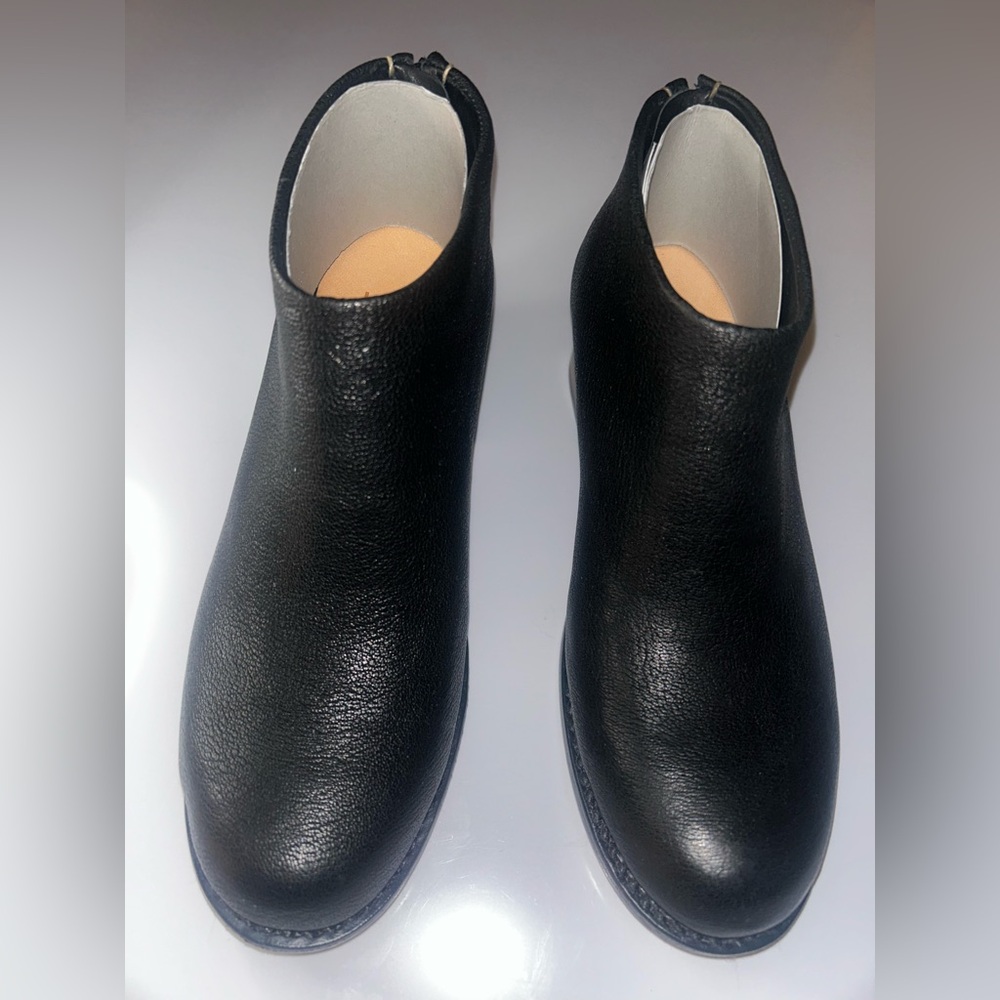 Handmade Black Leather Women's Ankle Boots